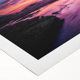 Art deco poster of a serene Scottish landscape on rolled canvas, using muted earth tones, ideal for dining room wall art.