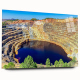 Large abstract wall art of Andalusia, Spain, depicted in muted earth tones on acrylic glass.