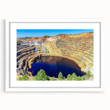 Extra large abstract art print of Andalucia scenery in muted earth tones on a framed canvas, ideal for living room decor.