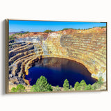 Framed canvas landscape art painting of Andalucia with vibrant colors on a black background, ideal for living room decor.