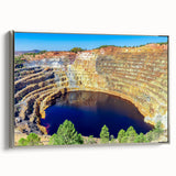 Vintage poster art of Andalucia, Spain, featuring colorful landscape on black framed canvas, ideal for living room decor.