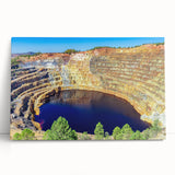 Black and white stretched canvas featuring a serene Andalucian landscape, ideal for kitchen wall art or bedroom decor.