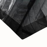 Black and white landscape art painting of Barcelona on large stretched canvas, suitable for bedroom wall decor.