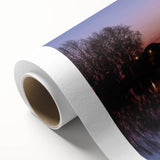 Art Deco poster of Madrid skyline in pastel shades on rolled canvas, ideal for nursery wall art.