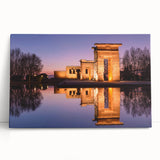 Black and white stretched canvas of Madrid cityscape, ideal for kitchen wall art or bedroom ambiance.