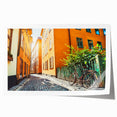 Rolled print of Stockholm scenery with pastel shades, ideal for art wall dining room.