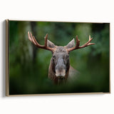 Framed canvas of a vintage-style Swedish landscape in muted gold and black tones, ideal for bedroom wall decor.