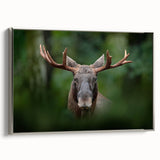 Landscape art painting of a Swedish scenery on framed canvas, featuring colorful art in vintage poster style.