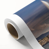 Art Deco poster of Geneva skyline in monochrome, printed on rolled canvas, ideal for nursery wall art.