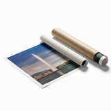 Extra large rolled print of Geneva scenery with colorful floral elements, ideal for classy bathroom wall art.