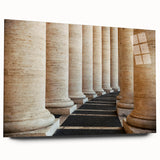 Acrylic print of the Vatican scenery with soft pastel shades, ideal for bedroom or dining room art.