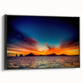Black and white framed canvas of Cabo San Lucas landscape, ideal for bedroom wall decor.
