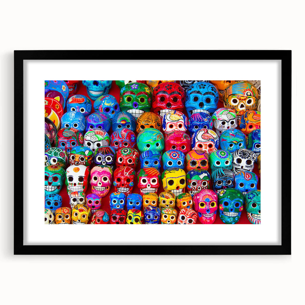 Extra large canvas print of abstract Cancun scenery in vibrant colors, ideal for living room decor.
