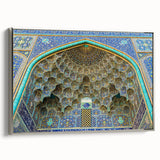 Framed canvas landscape art painting of a Middle Eastern scenery in vibrant colors, ideal for living room decor.