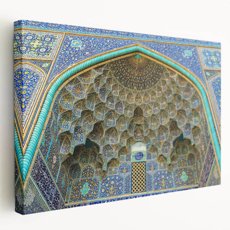 Large canvas depicting a Middle Eastern scenery in rich earth tones, suitable for kitchen wall art.
