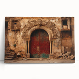 Black and white stretched canvas of a Middle-Eastern cityscape, ideal for kitchen wall art or bedroom ambiance.