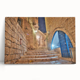 Black and white large art canvas of Tel Aviv skyline, ideal for kitchen wall art or bedroom decor.