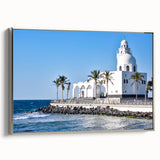 Landscape art painting of a Middle Eastern scenery in muted earth tones on a framed canvas, suitable for a living room.