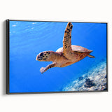 Black and white landscape art painting of a serene Fiji scenery, framed canvas, ideal for bedroom wall decor.