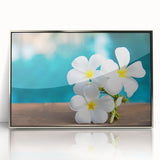 Mid-century modernist art depicting the Bora Bora landscape, with vibrant blue and green tones.