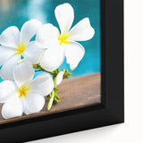 Extra large framed canvas featuring a textured depiction of Bora Bora with a black background and colorful accents.