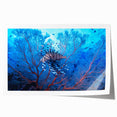 Extra large rolled print of Micronesian scenery with vibrant ocean and floral elements.