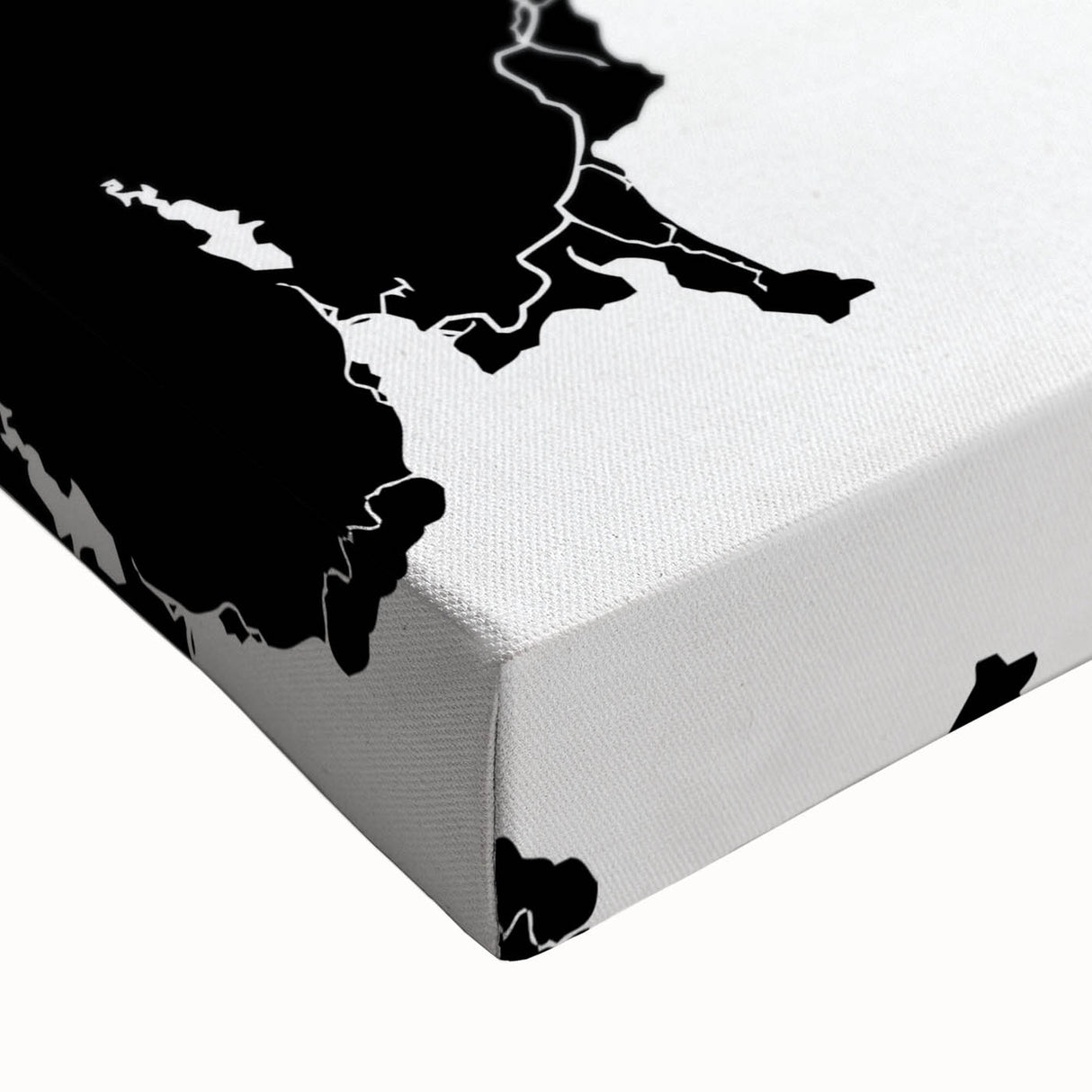 Black and white landscape painting of Auckland on stretched canvas, ideal for bedroom wall art.