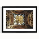 Abstract art print featuring textured, colorful waves, framed in black, ideal for living room decor.