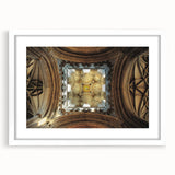 Abstract art print depicting the Canterbury, New Zealand landscape in muted earth tones on a white-framed canvas.