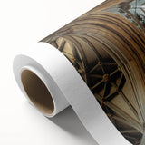 Art deco poster of New Zealand Canterbury landscape in pastel shades on rolled canvas, suitable for nursery wall art.