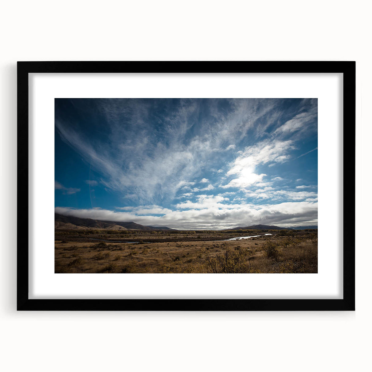 Abstract art print of Otago, New Zealand, featuring textured, colorful hues on a large canvas, ideal for living room decor.