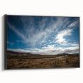 Black and white landscape art painting of Otago, New Zealand on framed canvas, suitable for bedroom wall art.