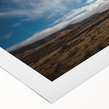 Art deco poster of Otago, New Zealand scenery on rolled canvas, featuring muted earth tones, ideal for dining room wall art.