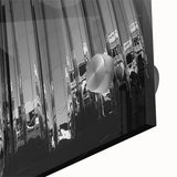 Large abstract wall art of New Zealand's Taranaki in muted earth tones on acrylic glass, ideal for dining room ambiance.