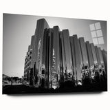 Acrylic print of Taranaki, New Zealand with soft blue and green hues, ideal for bedroom or dining room art.