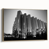 Framed canvas depicting a vintage-style landscape of Taranaki, New Zealand in muted earth tones, ideal for bedroom wall art.