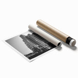 Extra large wall art featuring line art flowers in black and white on rolled print, ideal for large living room decor.