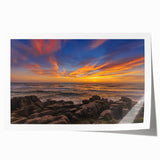 Extra large rolled print of New Zealand's West Coast with vibrant ocean and lush landscapes, ideal for art wall dining room.