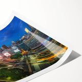 Extra large wall art featuring line art flowers in muted tones on rolled canvas, suitable for large living room decor.