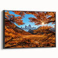 Black and white landscape art painting of an Argentine scenery on a framed canvas, ideal for bedroom wall decor.