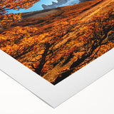 Art deco poster of a colorful Argentine landscape on rolled canvas, suitable for dining room wall art.