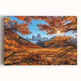 Black and white large art print of an Argentinian landscape on stretched canvas, suitable for kitchen wall art.