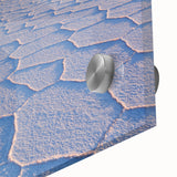 Large abstract wall art featuring soft, earthy tones on acrylic glass, embodying mid-century modernist style.