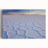 Black and white photograph of Bolivian landscape on stretched canvas, ideal for kitchen wall art.