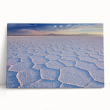 Black and white photograph of Bolivian landscape on stretched canvas, ideal for kitchen wall art or bedroom.