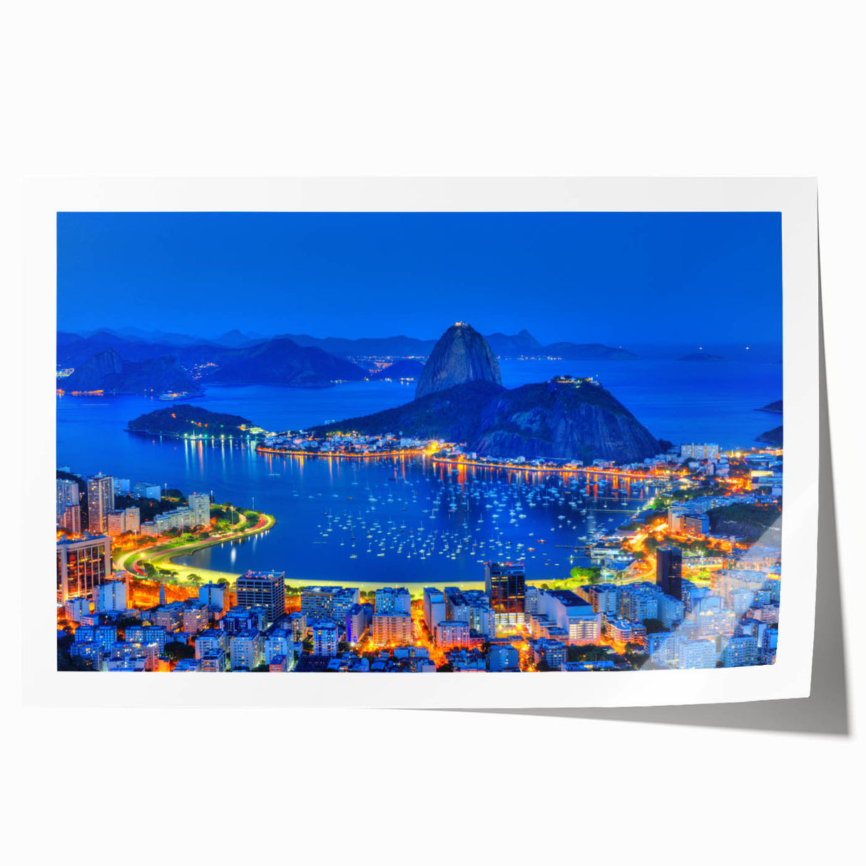 Extra large rolled print of a vibrant South American scenery featuring lush greenery and floral elements.