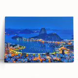 Black and white stretched canvas of a Brazilian street scene, ideal for kitchen wall art or bedroom decor.