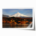 Rolled print of a vibrant Chilean landscape with vivid greenery and mountain backdrop, ideal for art wall dining room.