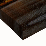 Black and white landscape art painting of Chilean scenery on stretched canvas, ideal for bedroom wall art.