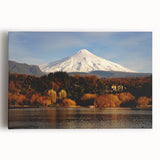 Black and white photograph of a Chilean landscape on stretched canvas, ideal for kitchen wall art.
